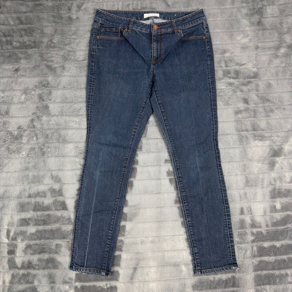 Ann Taylor Loft Curvy Skinny Jeans Womens 29/8P Dark Wash Blue Denim Petite